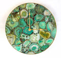 Light Green Agate Round Wall Clock