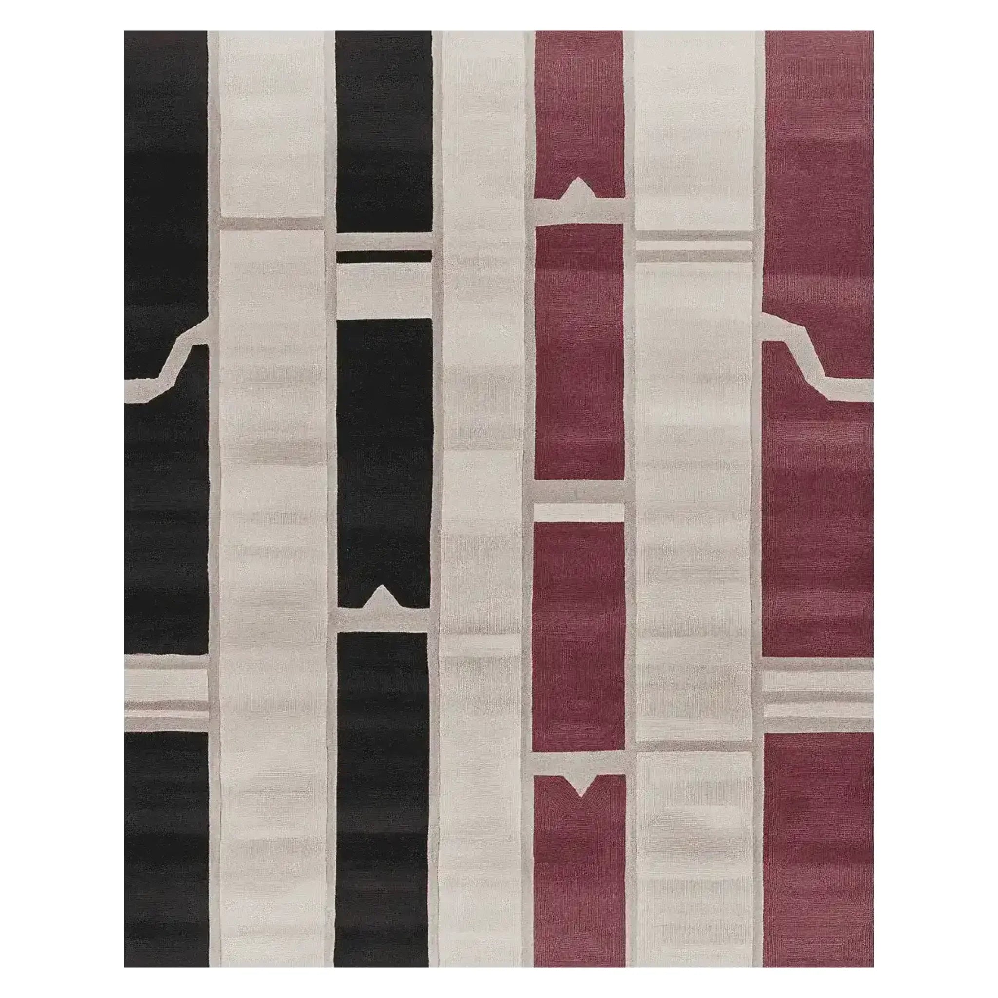 Linear Mood Frame Hand Tufted Rug