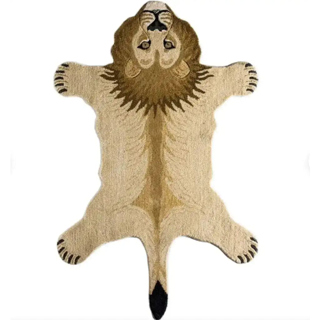 Lion Hand Tufted Wool Rug