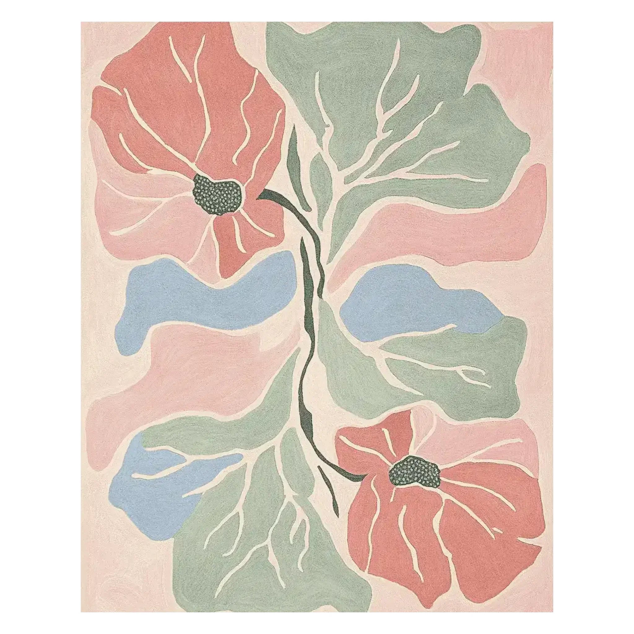 Liquid Petal Language Hand Tufted Rug