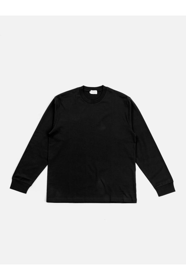 Handvaerk Oversized Crew Neck Long-Sleeve T-Shirt — Black