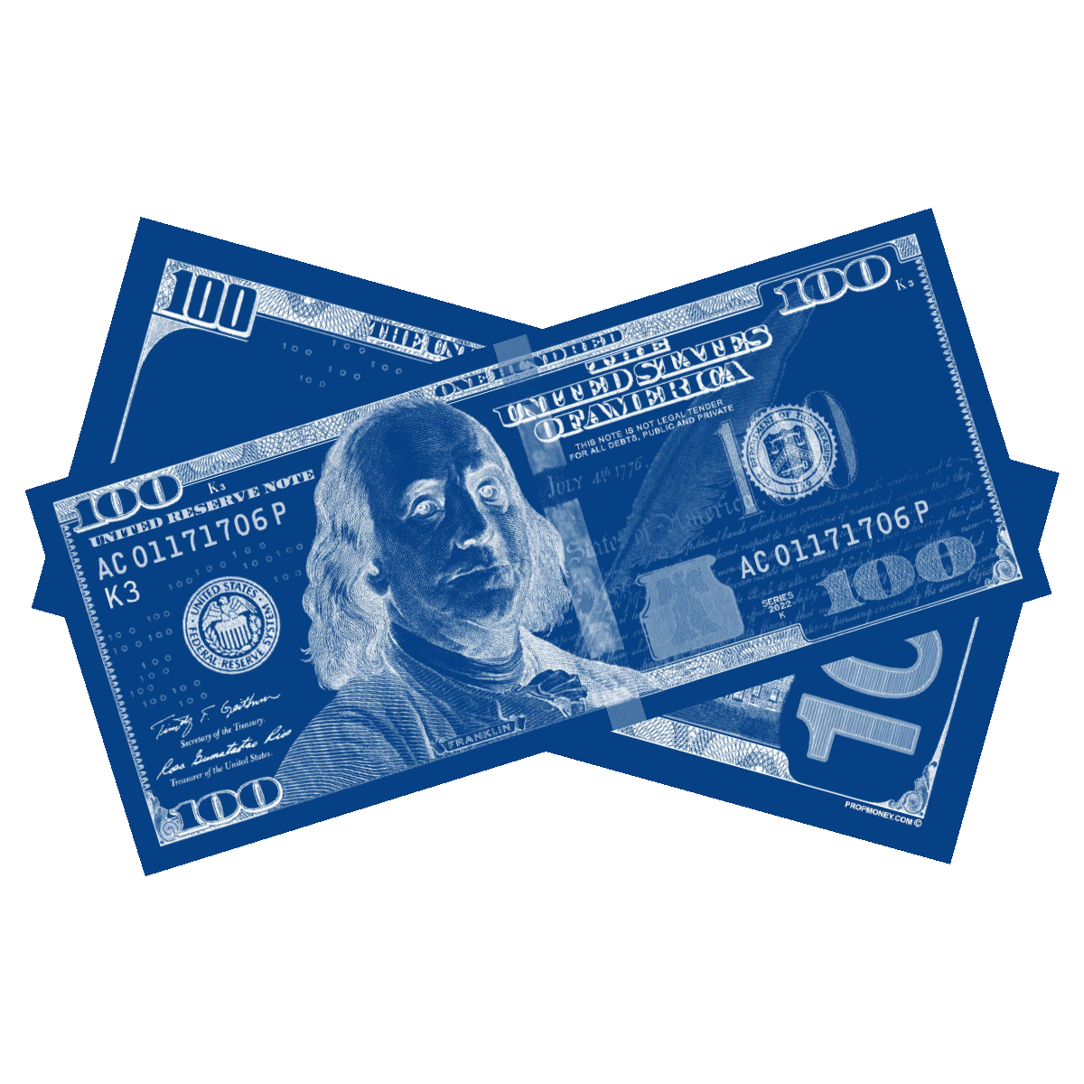 Los Angeles Blue Prop Money Bills By Prop Money Inc.