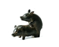 Love-Making Pig Solid Brass Figurine