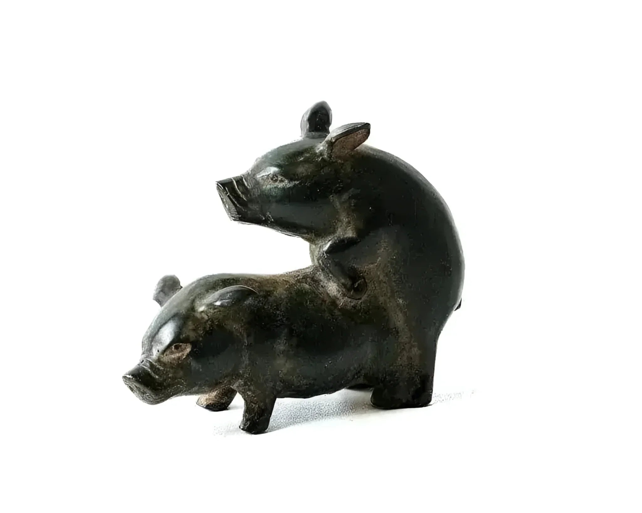 Love-Making Pig Solid Brass Figurine