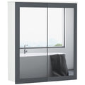 27" x 30" Mirrored Bath Cabinet with Adjustable Shelves & Soft Close Mechanism, White