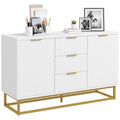 47" Sideboard Buffet Cabinet with Storage & Adjustable Shelves, White