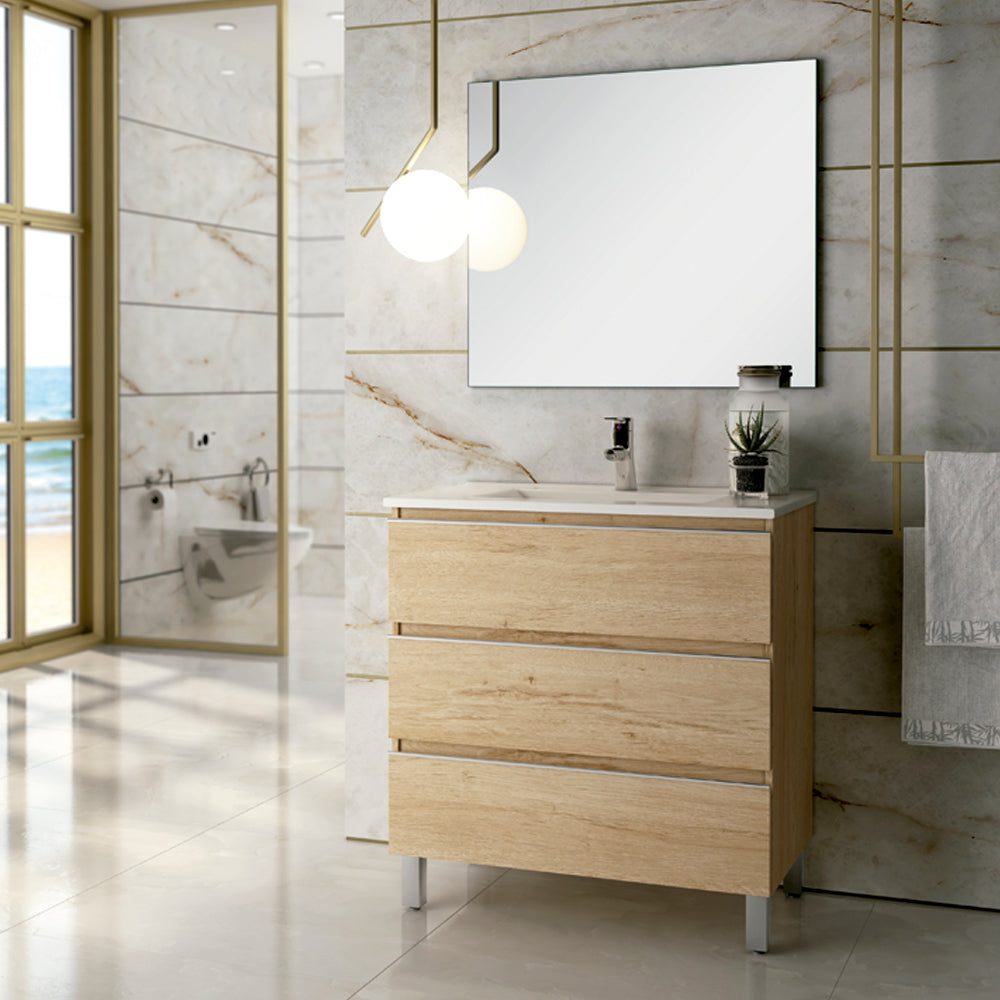 BATHME MADISON TOP Conjunto Completo Mueble 3 Cajones Bambú