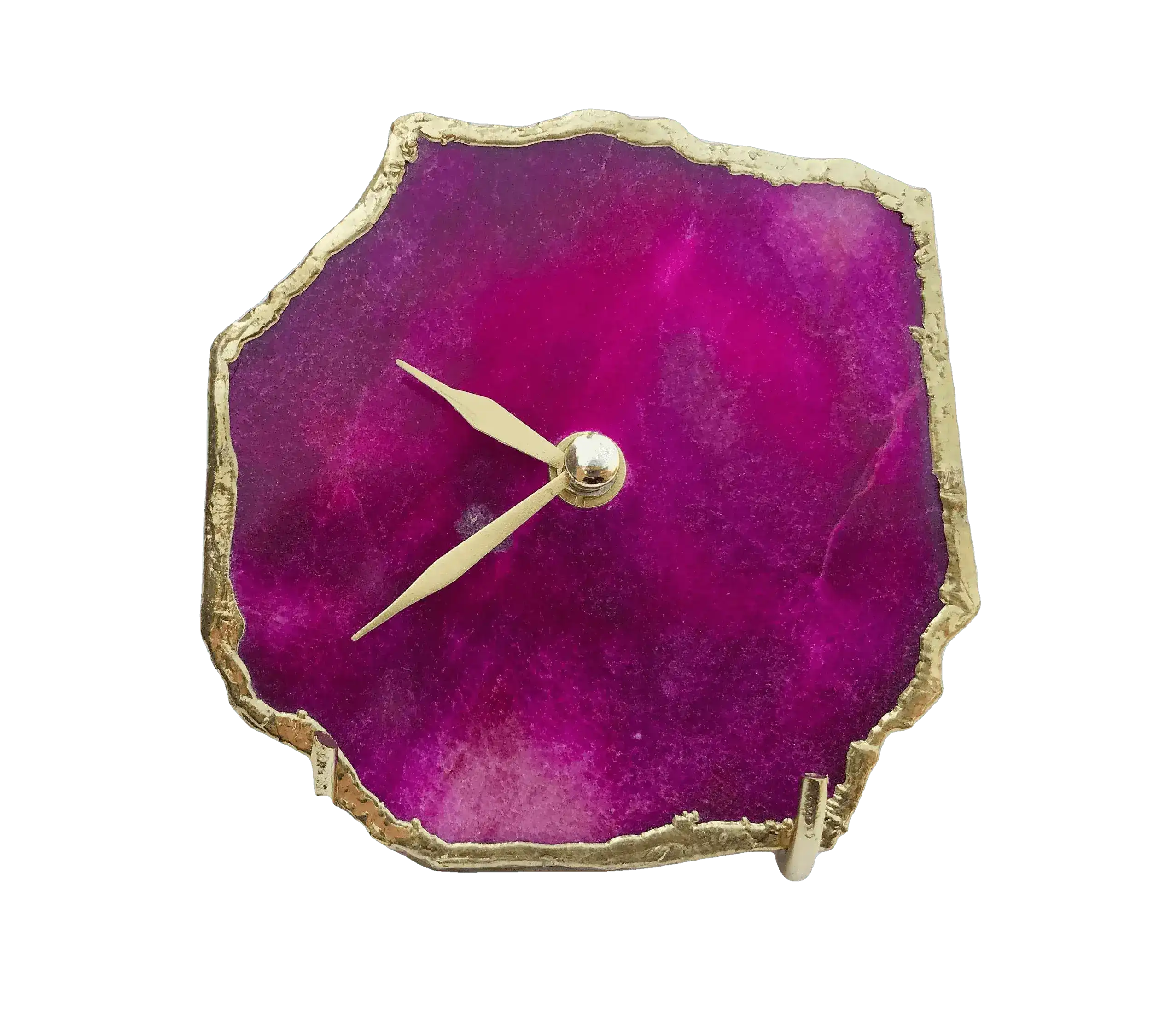 Magenta Agate Aventurine Wall and Desk Clock