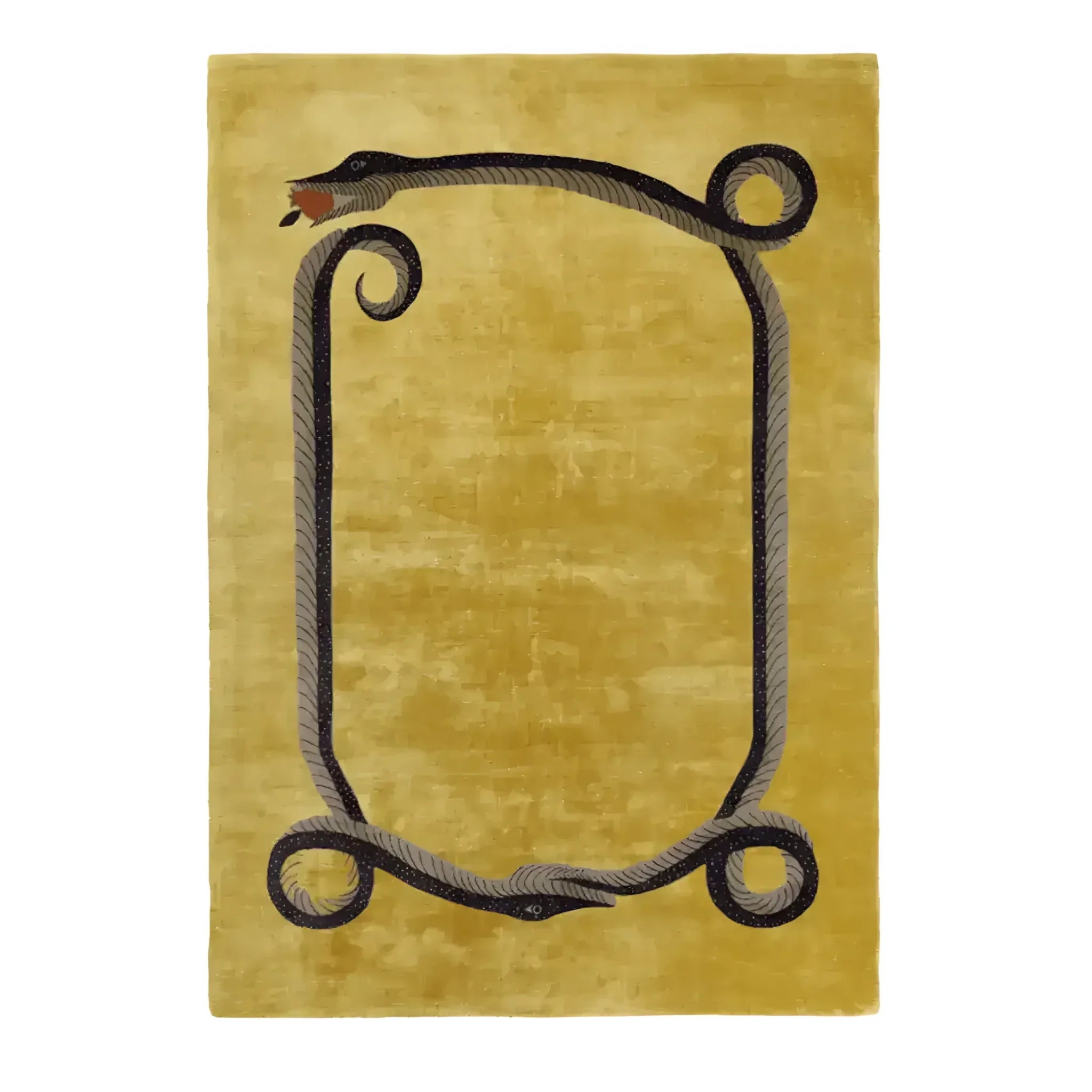 Magic Snake Gold Lush Hand Tufted Wool Rug