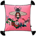 Maia Homes Pink Regal Bee Pillow Cover