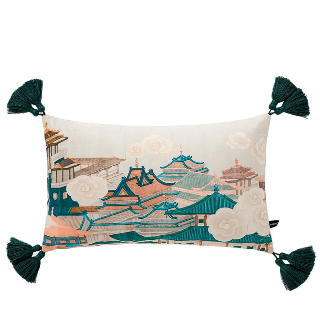 Majestic Sky Pagoda Pillow Cover