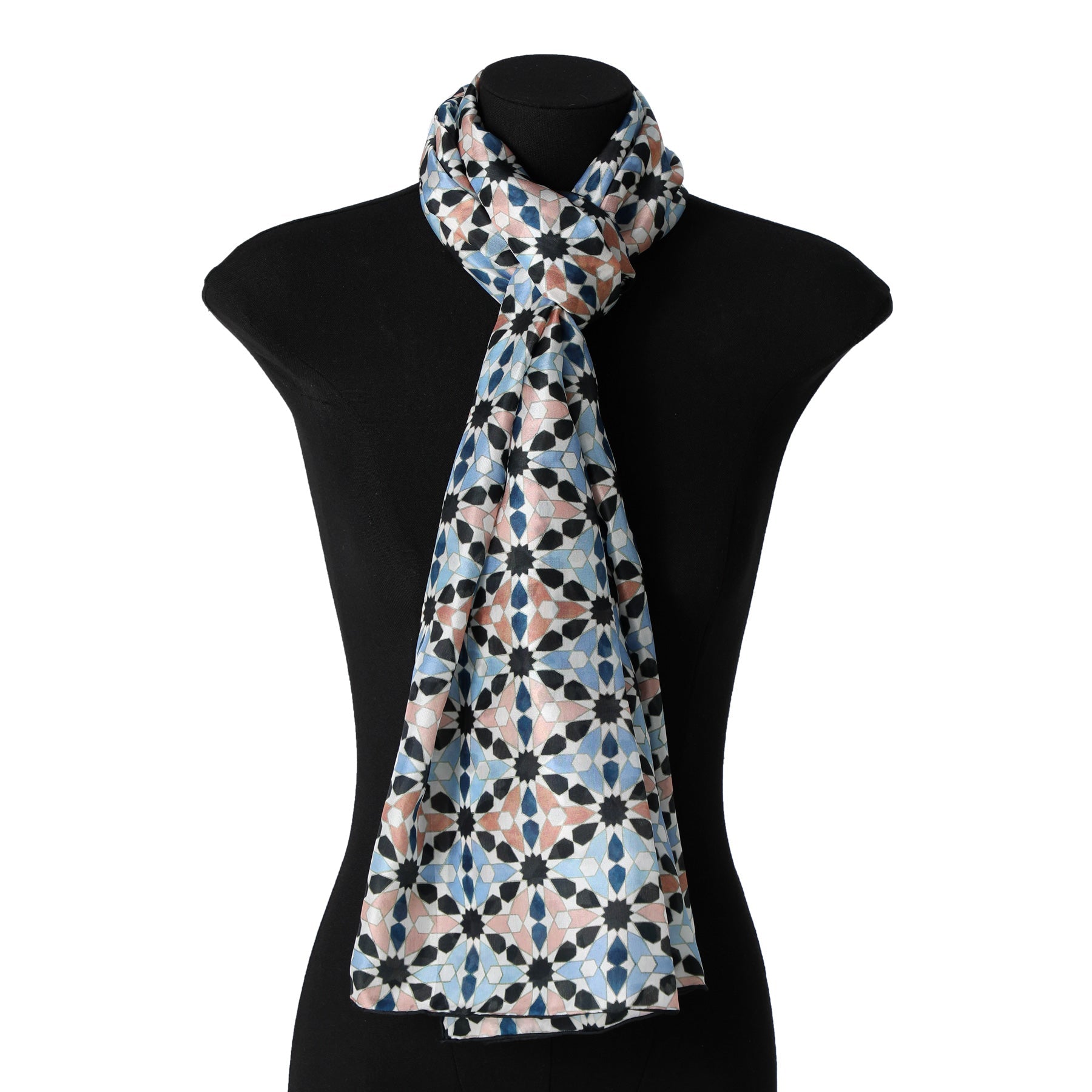 Multicolor Habotai Silk Scarf Suhail V3