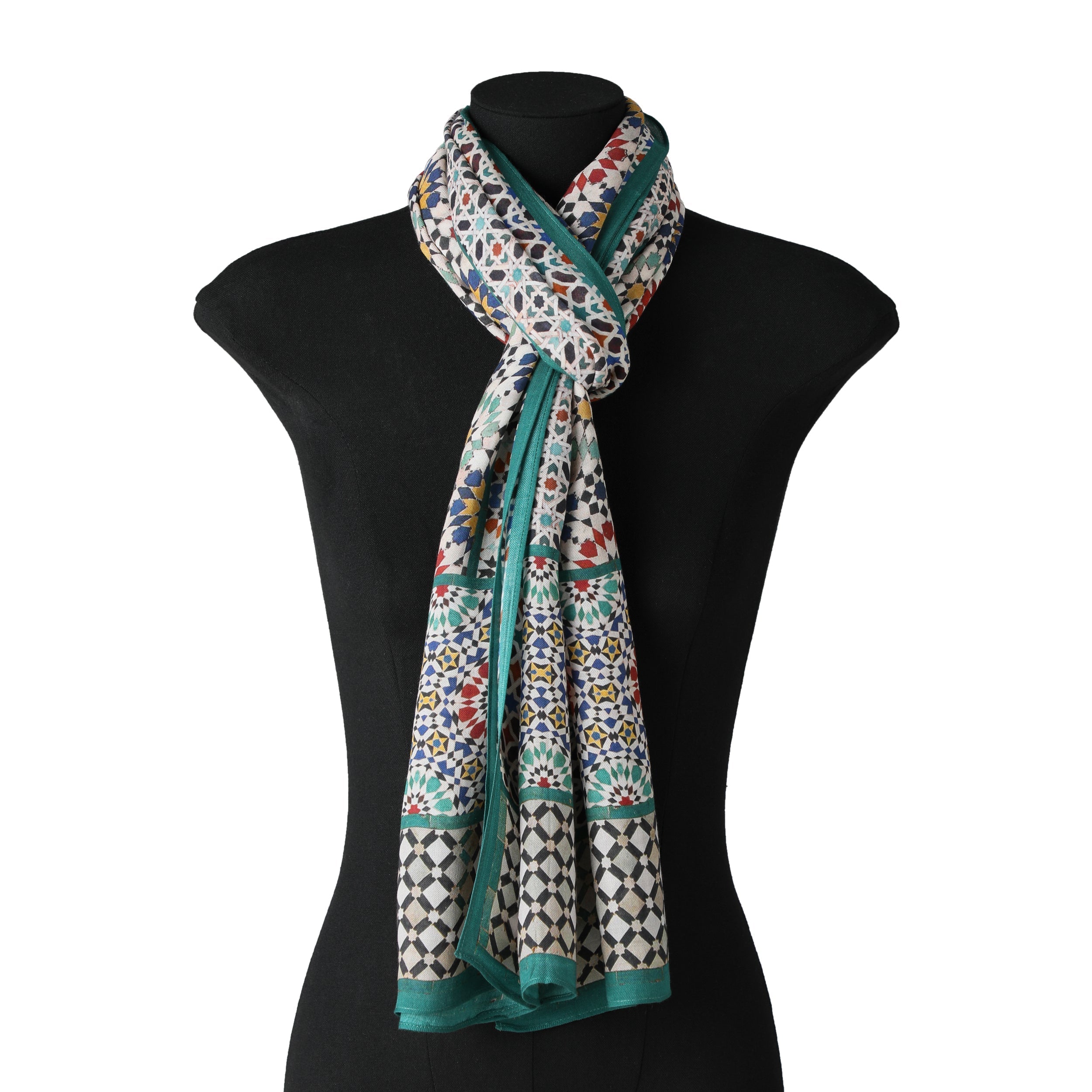 Moroccan Mosaic Tiles Inspired Scarf Zagora
