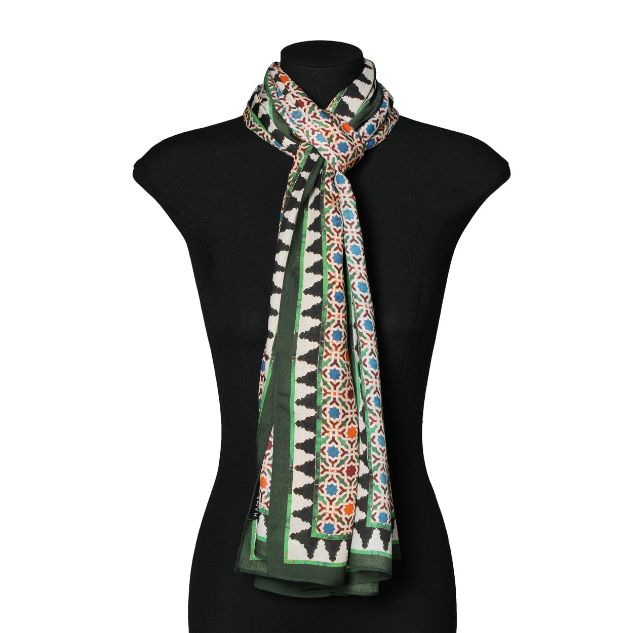 Alhambra Tiles Inspired Scarf Nazarí