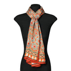 Orange Islamic Art-Inspired Scarf Zellige