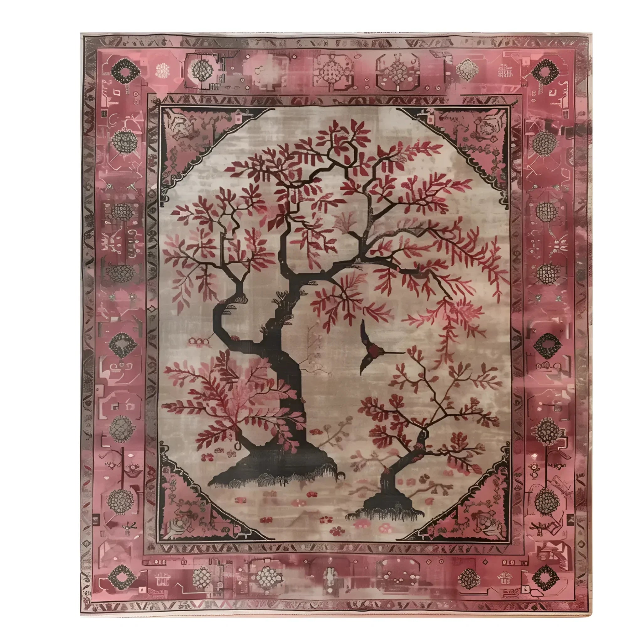 Maple Meditations Knotted Wool Rug