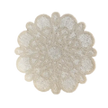 Marrakesh Beaded Scallop Round Placemat - Beige