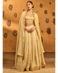 Ivory Sakura Tissue Lehenga Set By KYNAH, Luxury Indian Fashion & Bridal Wear