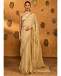 Ivory Moon Garden Tissue Sari Set By KYNAH, Luxury Indian Fashion & Bridal Wear