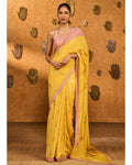 Yellow Bloom Keeper Sari Set By KYNAH, Luxury Indian Fashion & Bridal Wear