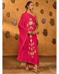 Raspberry Wishdrop Kaftan By KYNAH, Luxury Indian Fashion & Bridal Wear