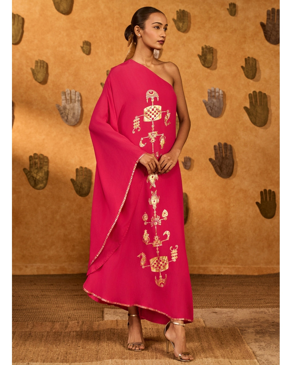 Raspberry Wishdrop Kaftan By KYNAH, Luxury Indian Fashion & Bridal Wear