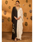 Black and White Heartbeat Kaftan By KYNAH, Luxury Indian Fashion & Bridal Wear