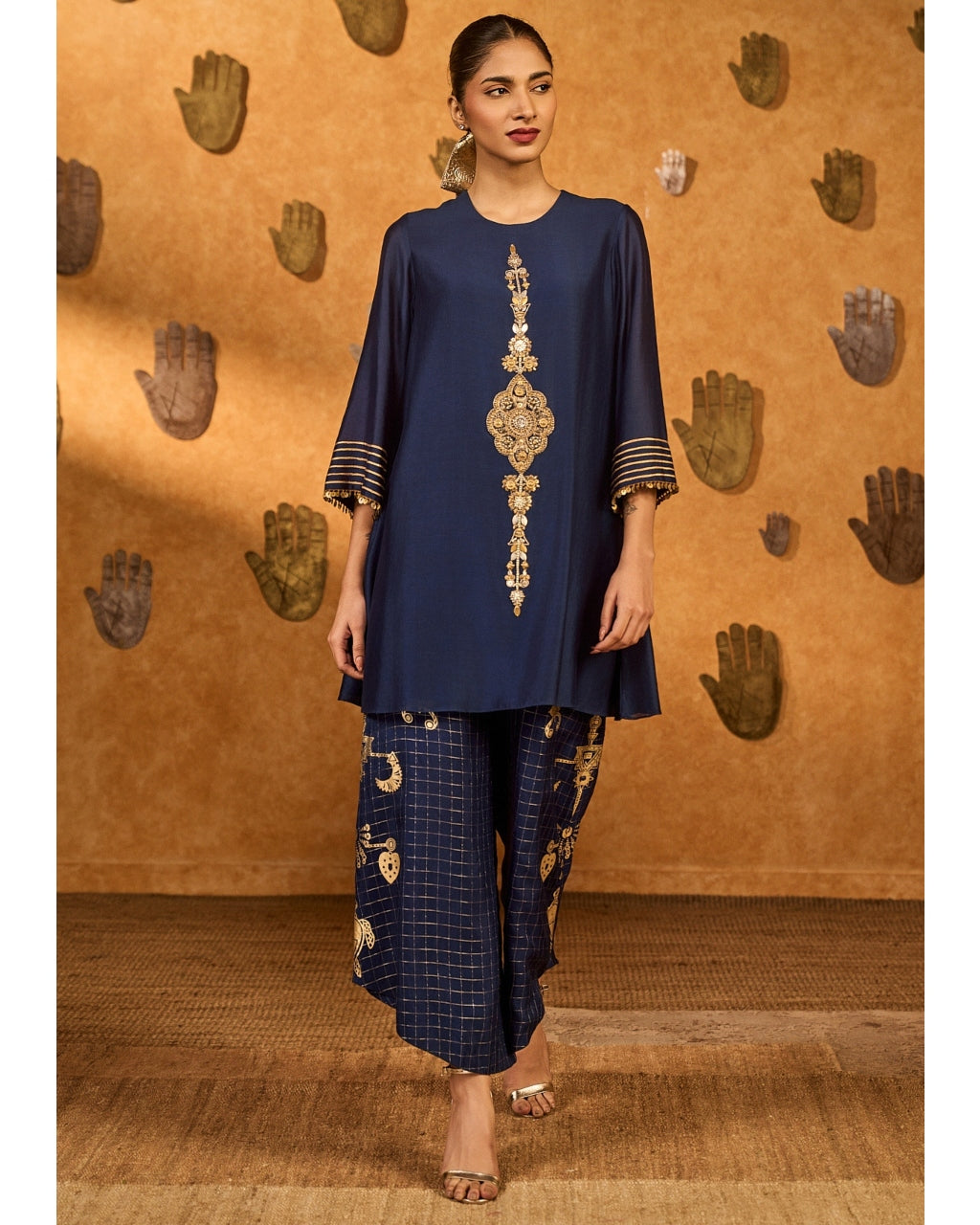 Sapphire Whispering Kurta Set By KYNAH, Luxury Indian Fashion & Bridal Wear