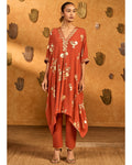Rust Moon Garden Kurta Set By KYNAH, Luxury Indian Fashion & Bridal Wear