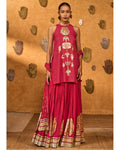 Raspberry Moonfish Skirt Set By KYNAH, Luxury Indian Fashion & Bridal Wear