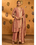 Mauve Tea Blossom Tissue Skd Set By KYNAH, Luxury Indian Fashion & Bridal Wear