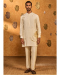 Ivory Crane Dawn Kurta Set By KYNAH, Luxury Indian Fashion & Bridal Wear