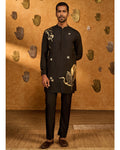 Black Crane Dawn Kurta Set By KYNAH, Luxury Indian Fashion & Bridal Wear