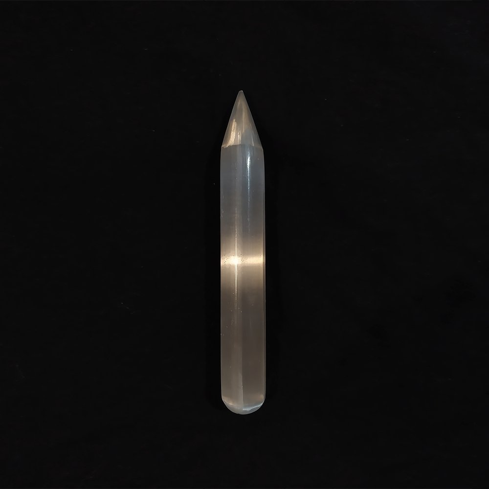 Masajeador de Selenita Punta de Lápiz