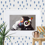 Cuadro decorativo con paspartú Monkey Musci