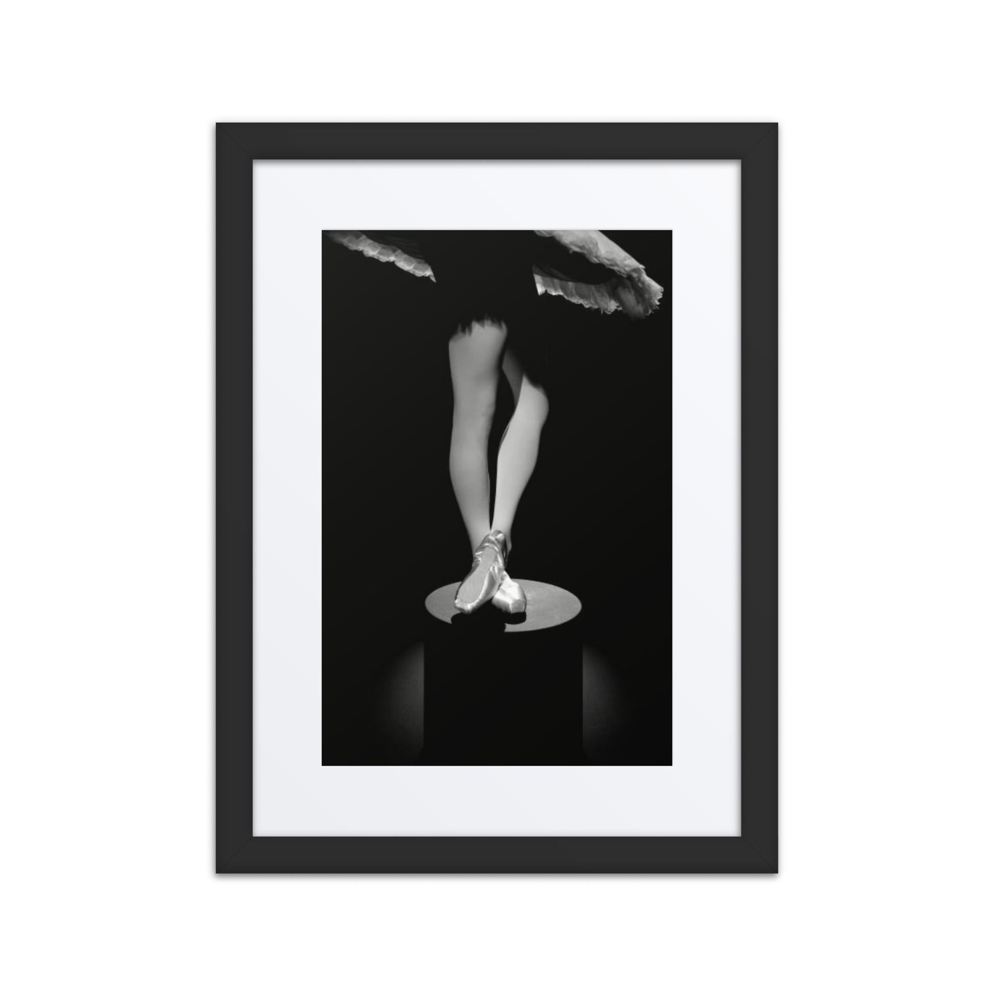 Graceful Motion – Black & White Ballet Framed Poster #6 (21.5" H x 17.5" W)