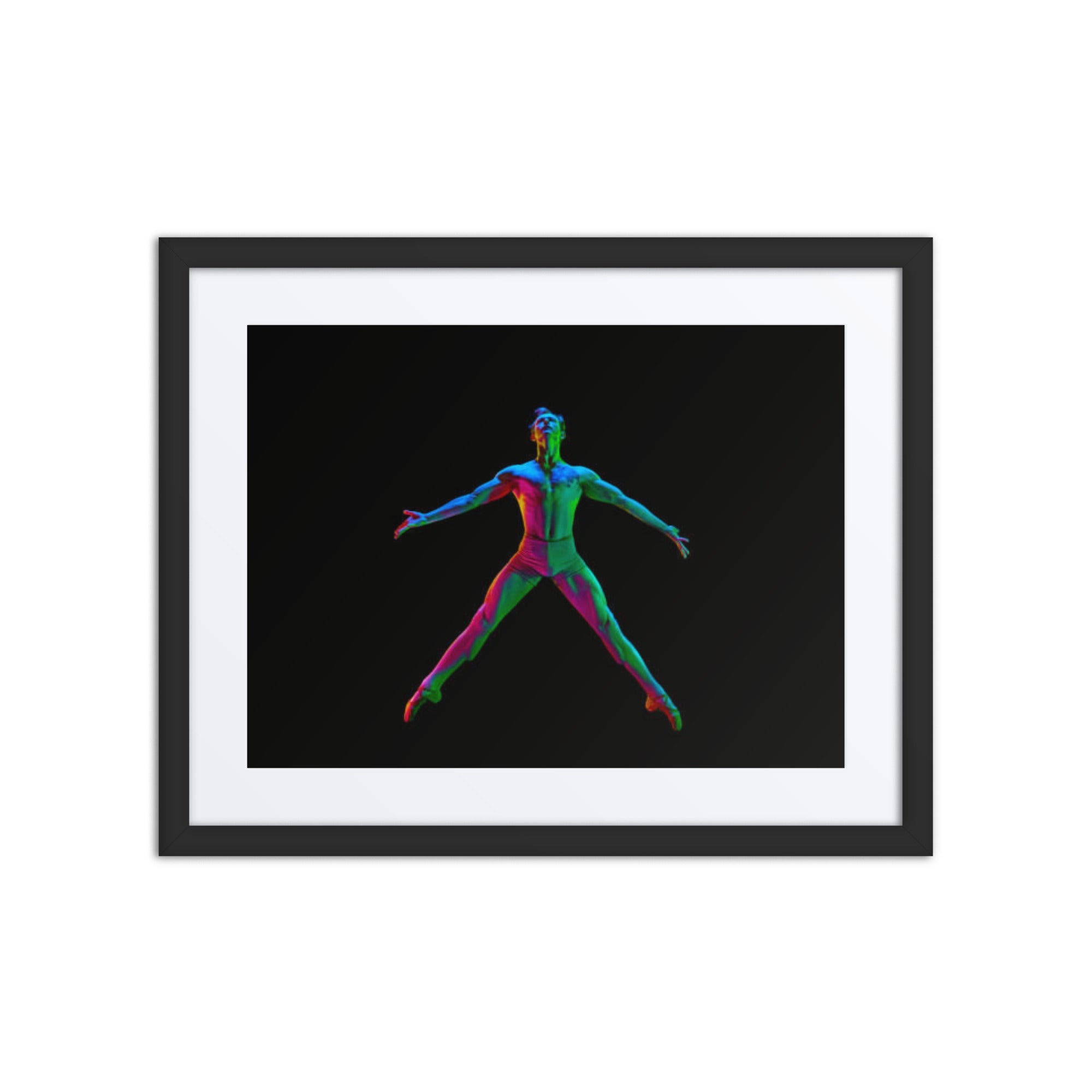 Fluorescent Leap | Dance-Art Framed Poster #100