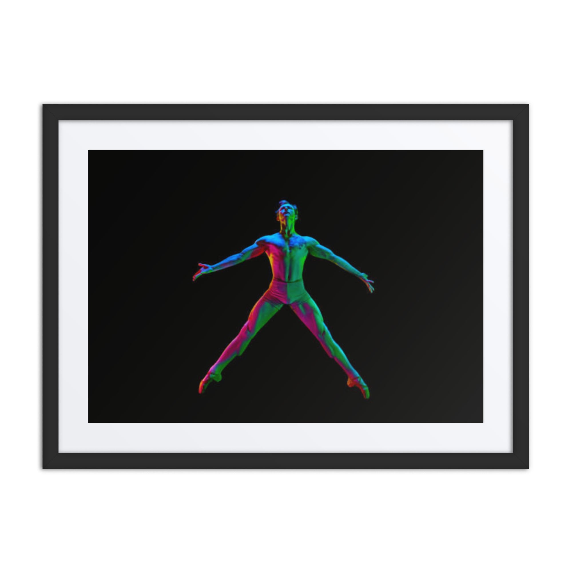 Fluorescent Leap | Dance-Art Framed Poster #100