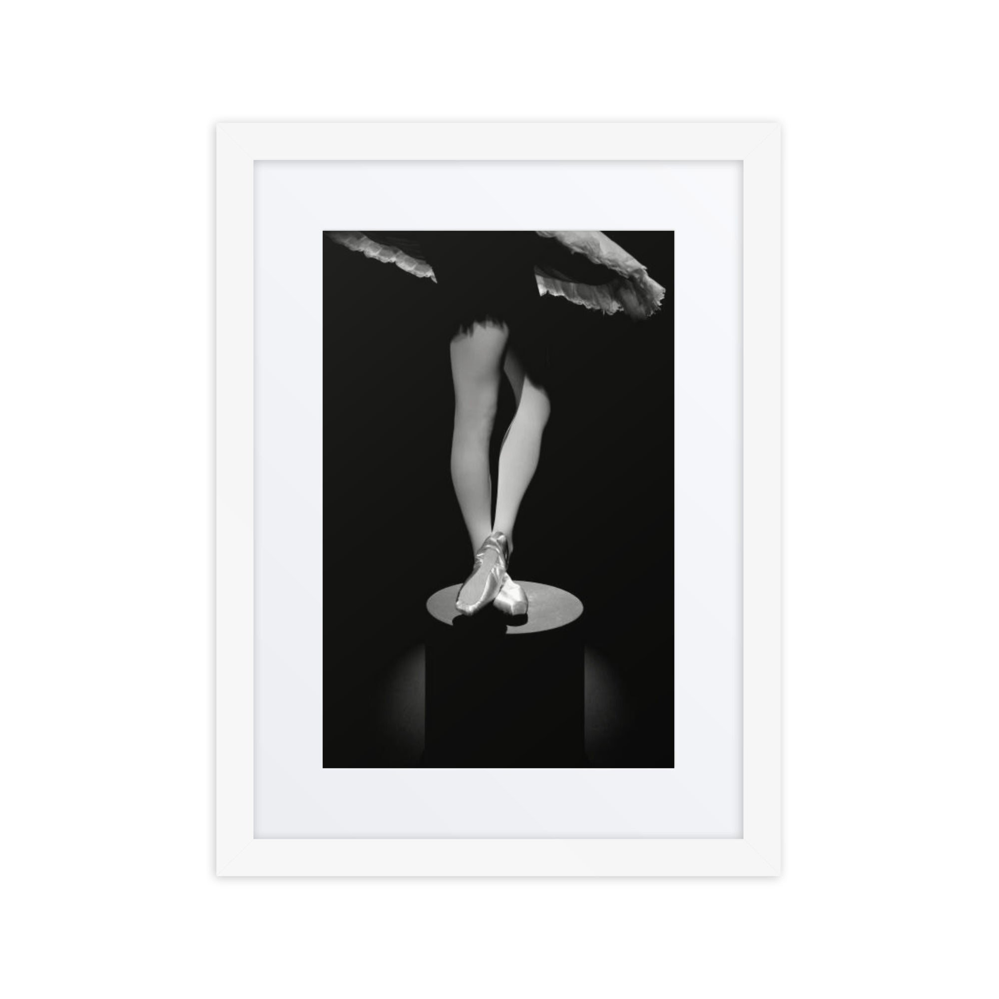 Graceful Motion – Black & White Ballet Framed Poster #6 (21.5" H x 17.5" W)