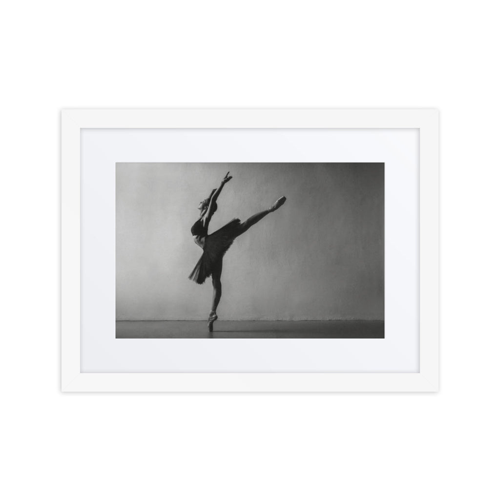 Arabesque Reach | Dance-Art Framed Poster #23 (17.5" H x 21.5" W)