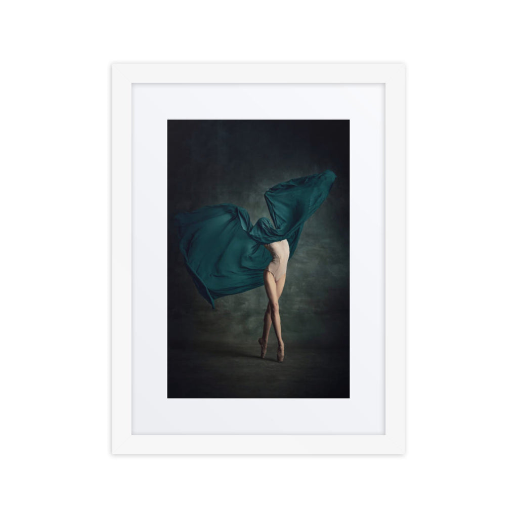 Flowing Elegance | Dance-Art Framed Poster #45 (21.5" H x 17.5" W)