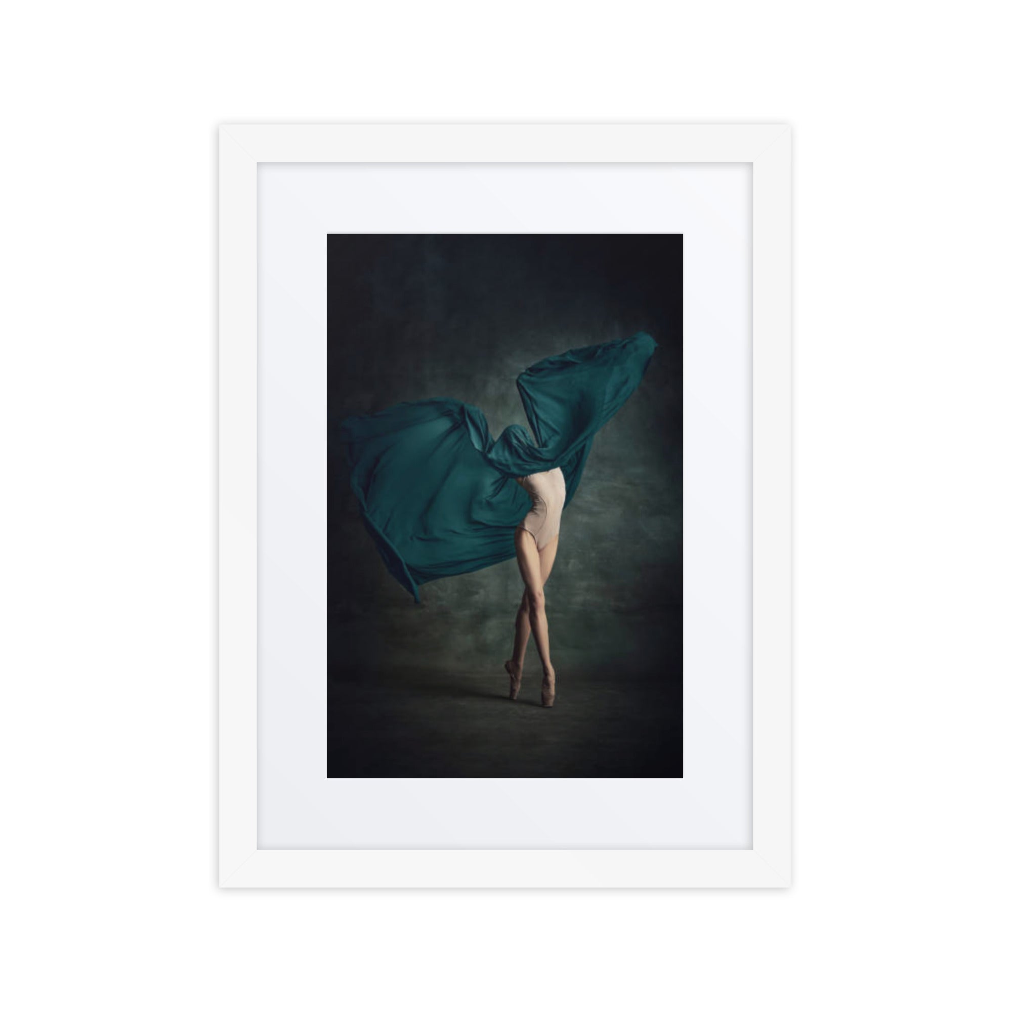 Flowing Elegance | Dance-Art Framed Poster #45 (21.5" H x 17.5" W)