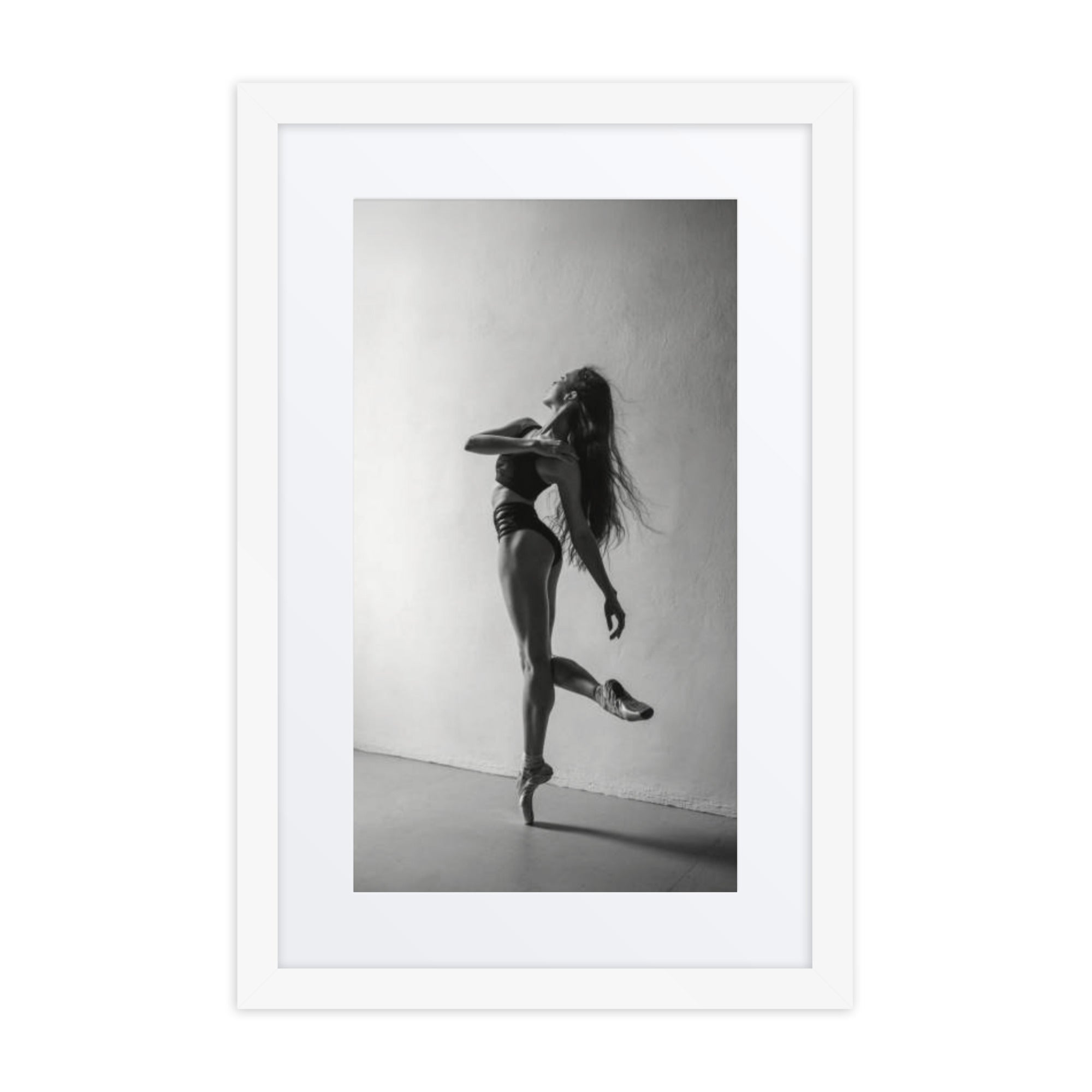 Seductive Grace – Black & White Dance Framed Poster #3 (23.5" H x 17.5" W)
