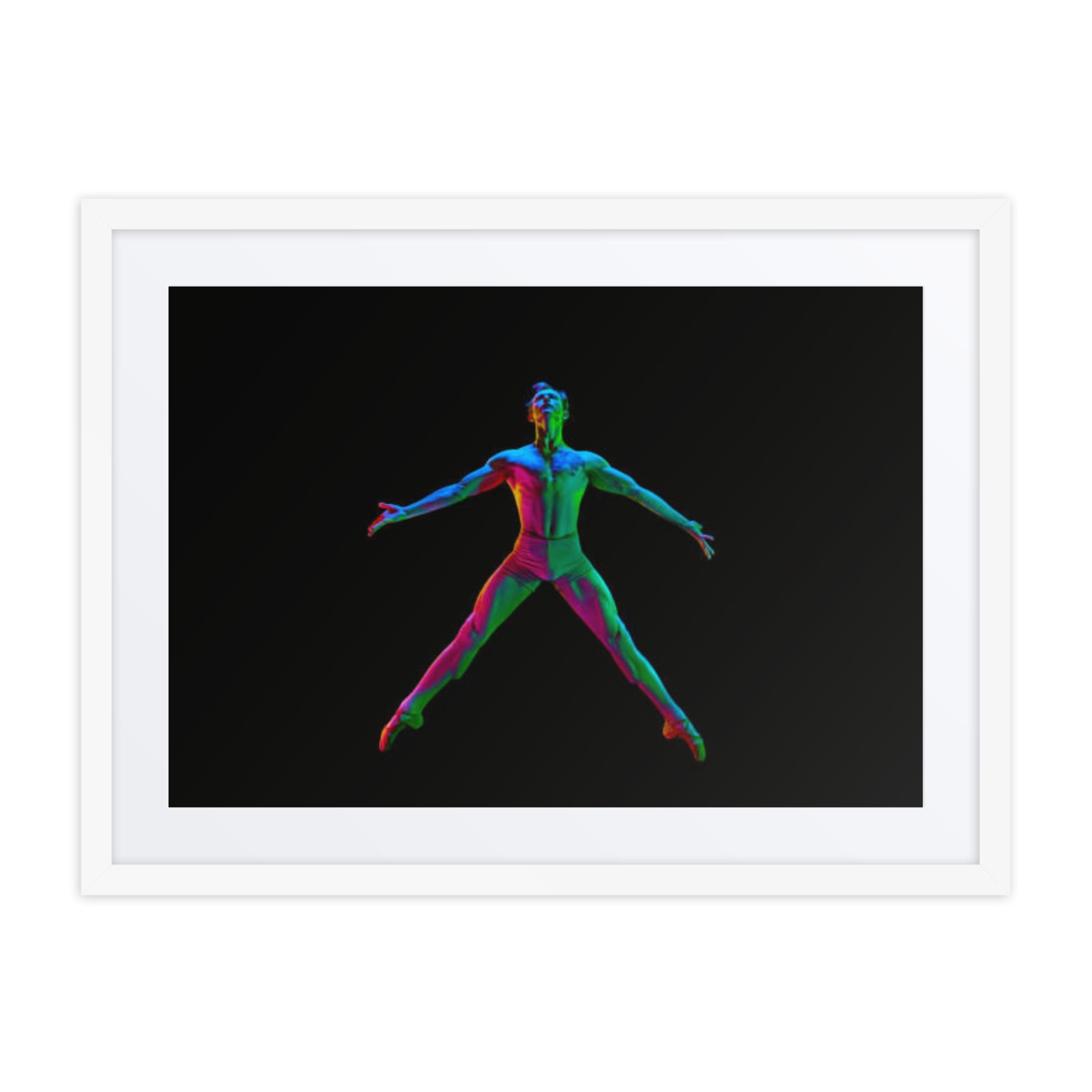 Fluorescent Leap | Dance-Art Framed Poster #100
