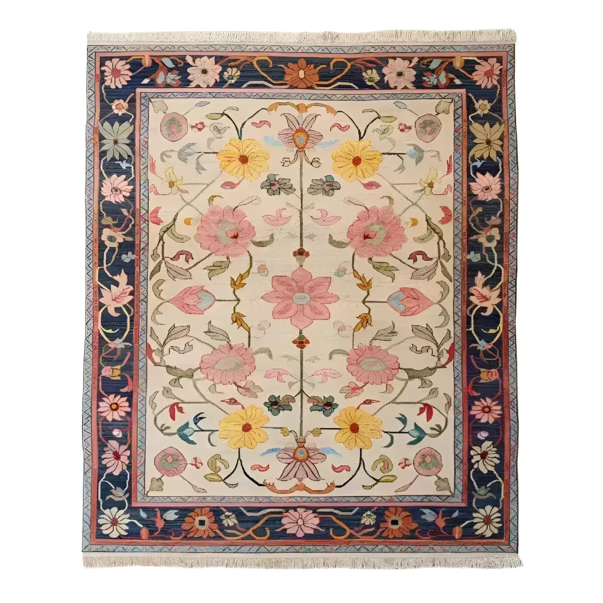 Medallion Bloom Hand Knotted Area Rug