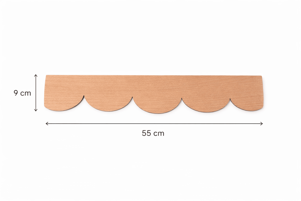 Cornisa de Madera Ondas - Haya Natural