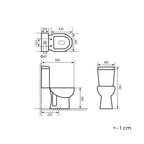 BATHME B020338 BOLONIA Inodoro Completo Salida Pared