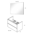 BATHME PARIS Conjunto Completo Mueble de Baño Negro Mate