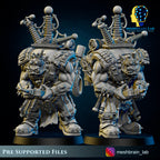 Ork Big Mek Mad Hobbyst with bomb pets, MeshBrain Lab