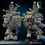 Ork Big Mek Mad Hobbyst with bomb pets, MeshBrain Lab